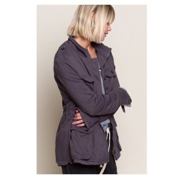 UTILITY Jacket in gray Stone Washed - Picture 9 of 12